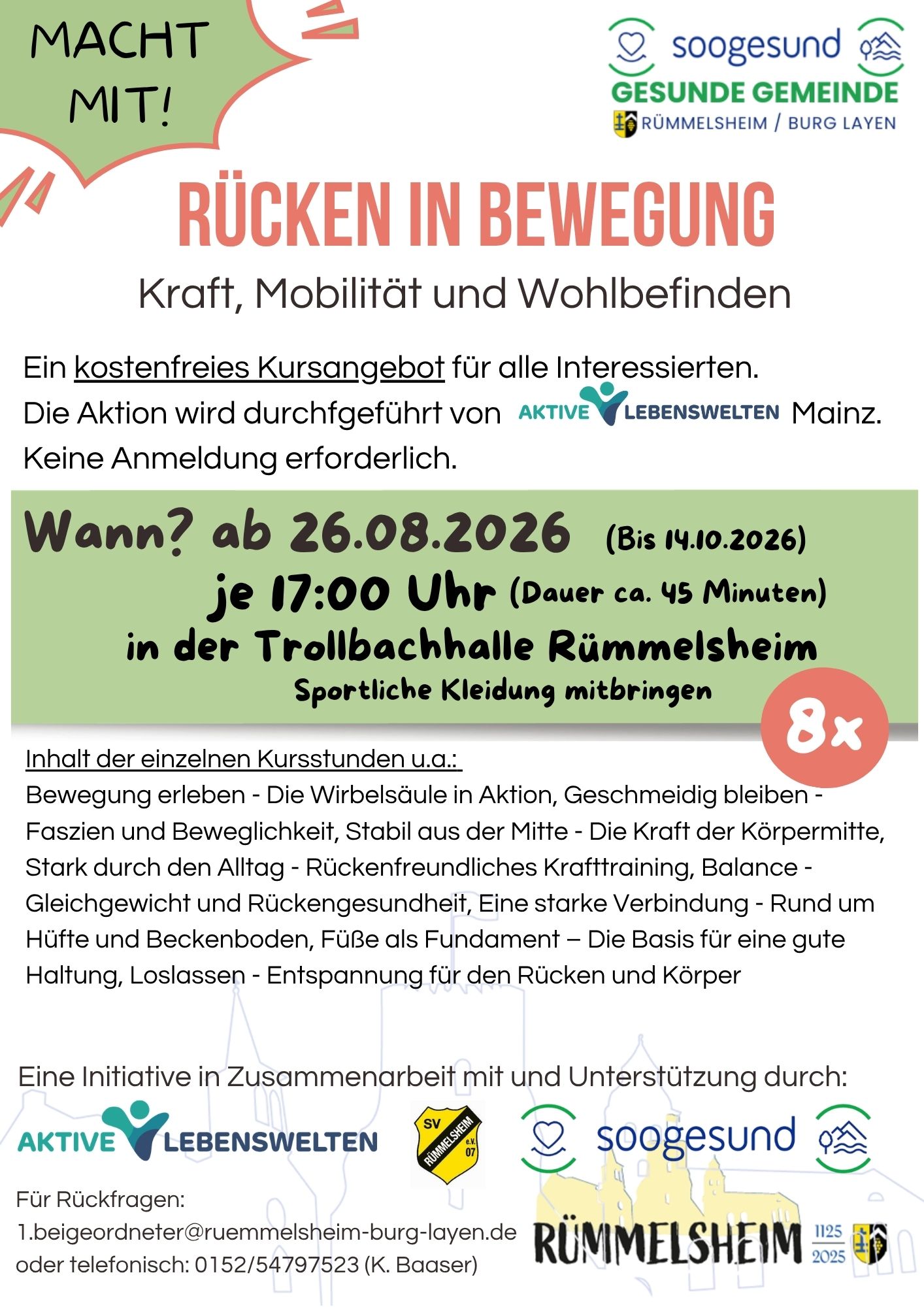 Ab August 2026Rümmelsheim Sooo Gesund Bewegung Kurs 2
